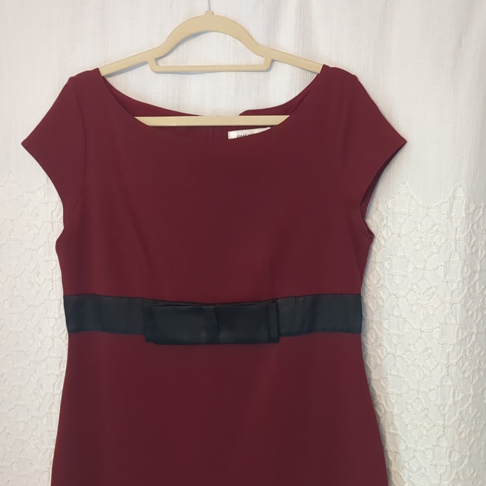 Isaac mizrahi for target burgundy holiday dress